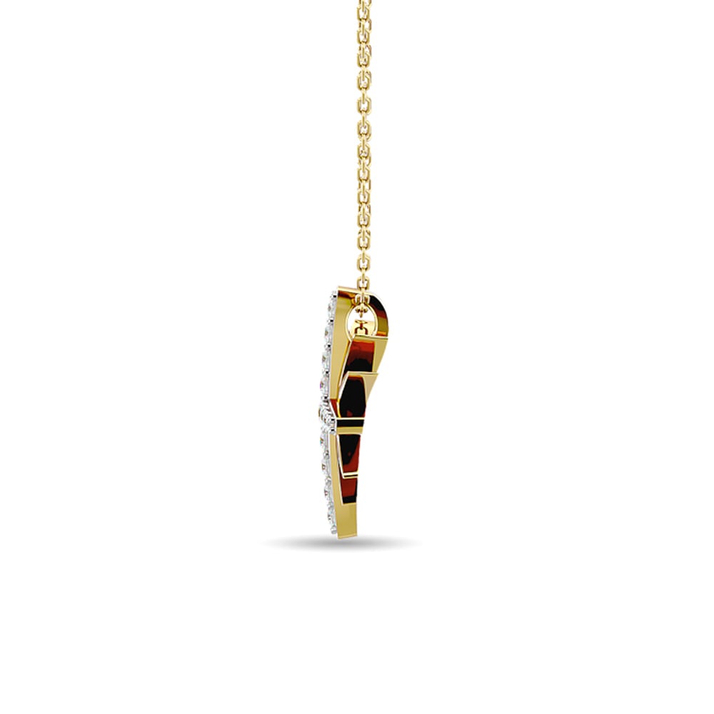 Diamond 1/8 Ct.tw Star Pendant in 10K Yellow Gold