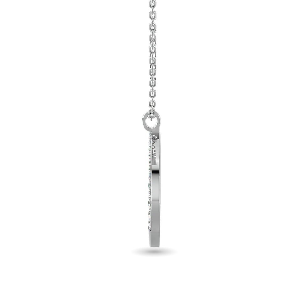 10KT WHITE GOLD 1/4CT.TW DIAMOND PENDANT