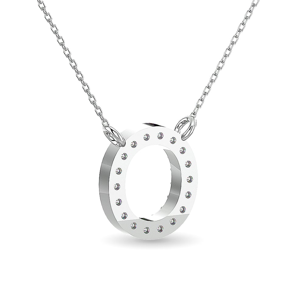 10KT WHITE GOLD 1/12CT.TW DIAMOND PENDANT