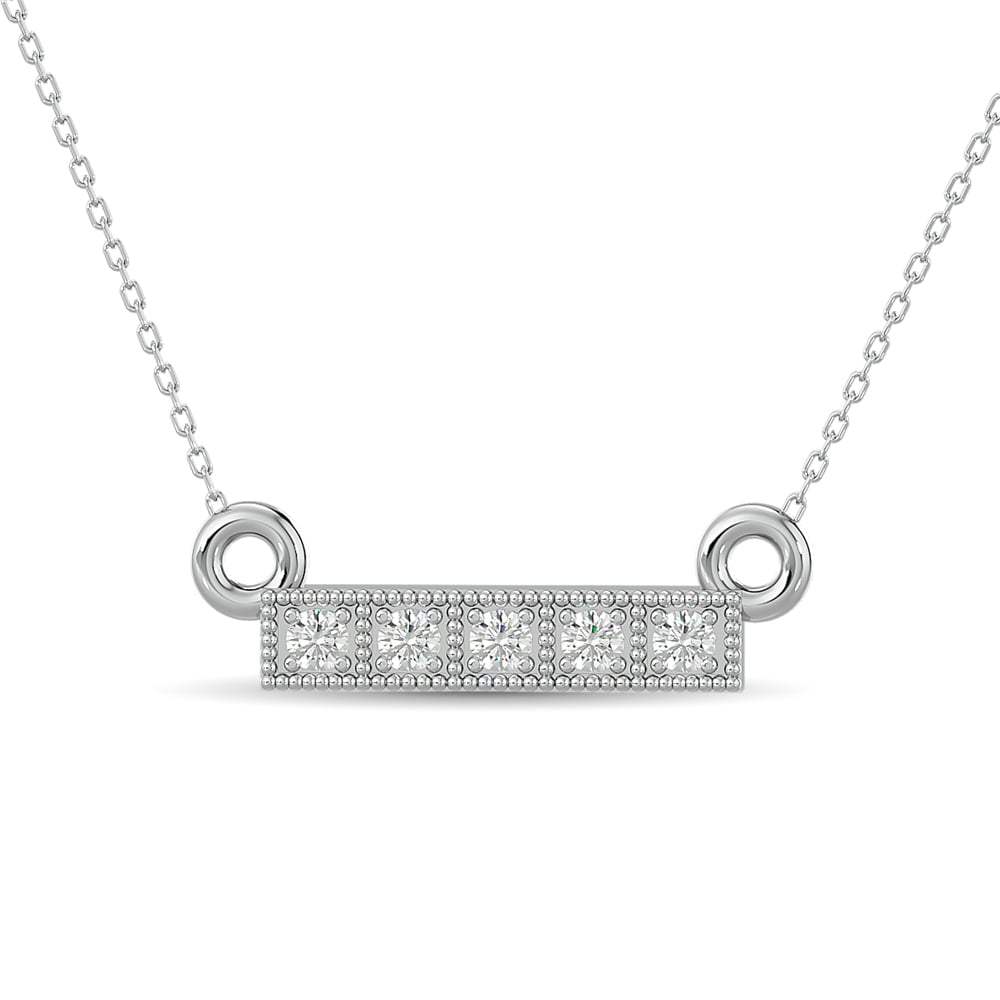 10KT WHITE GOLD  1/20CT.TW DIAMOND PENDANT