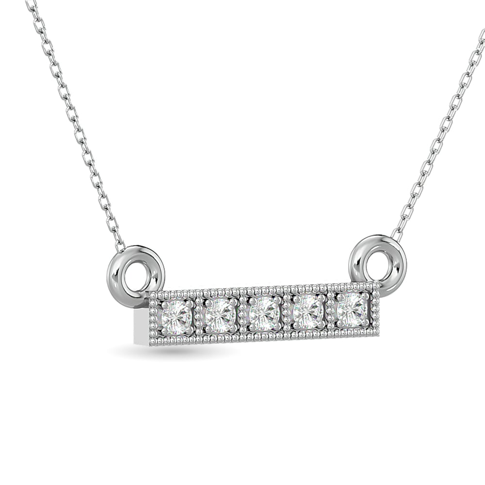10KT WHITE GOLD  1/20CT.TW DIAMOND PENDANT