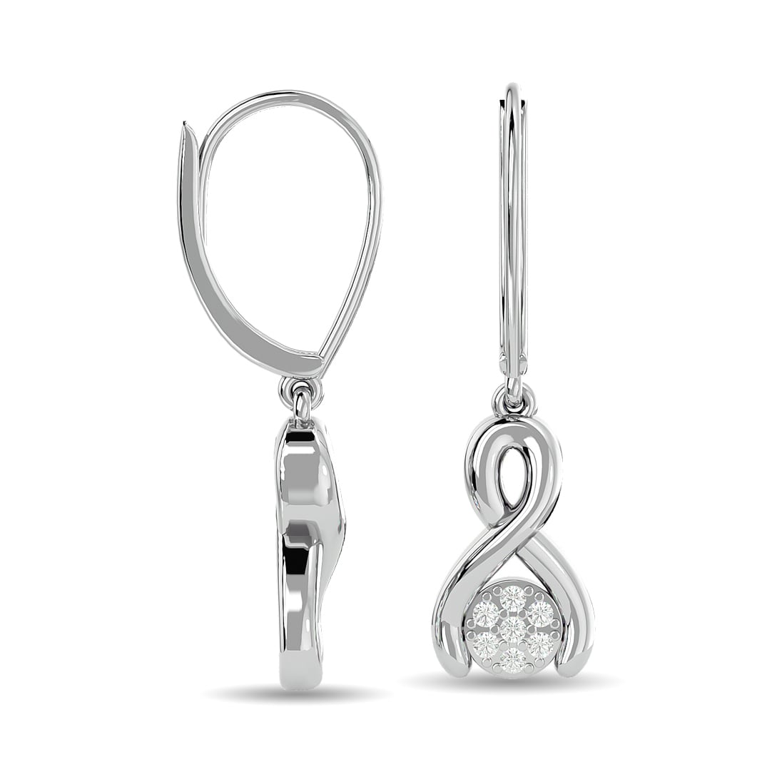 Diamond Fashion Earrings 1/6 Ct.tw in 10K White Gold