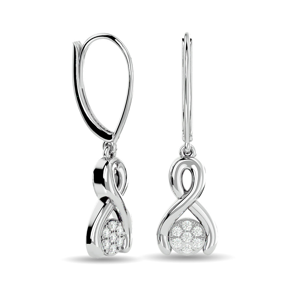 Diamond Fashion Earrings 1/6 Ct.tw in 10K White Gold