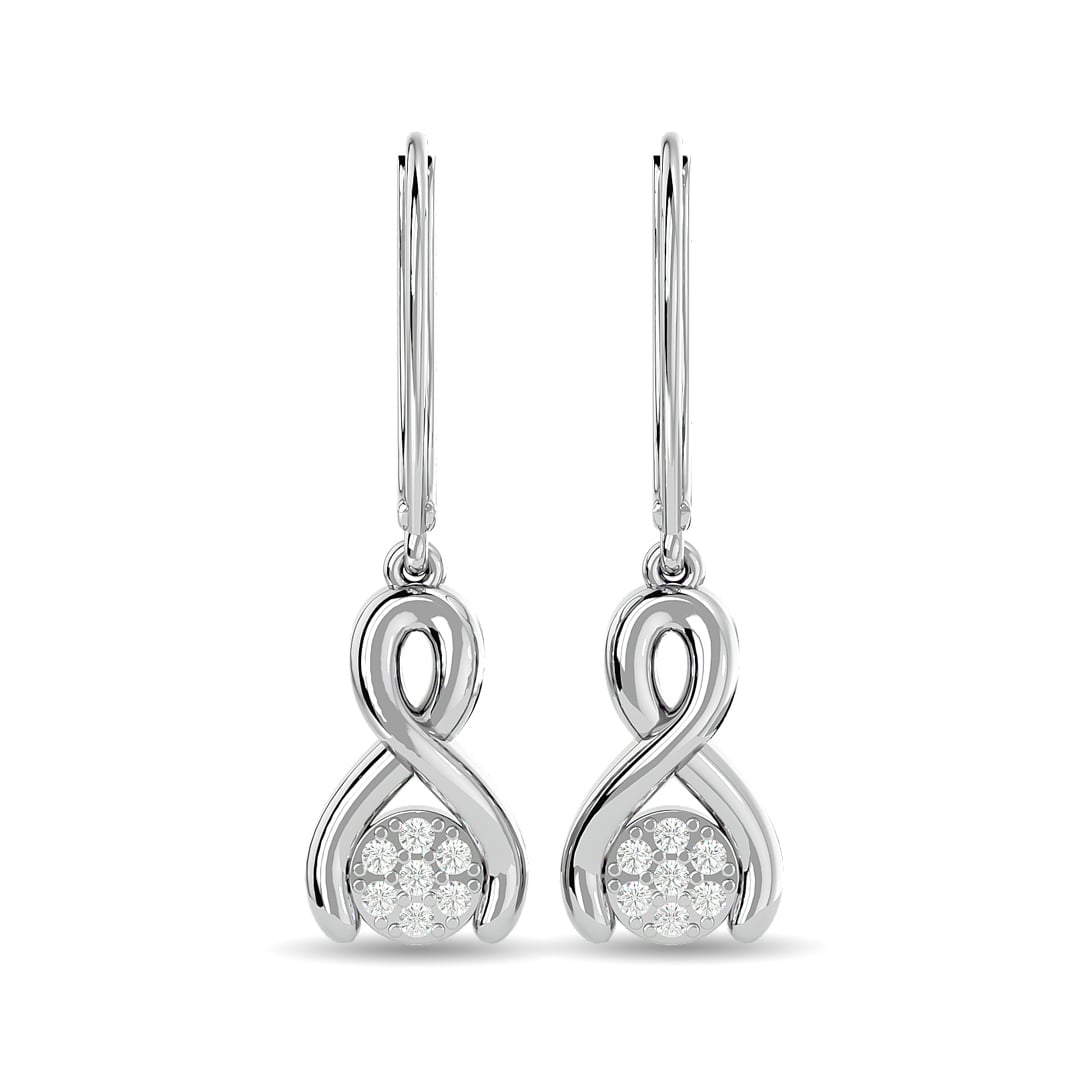 Diamond Fashion Earrings 1/6 Ct.tw in 10K White Gold