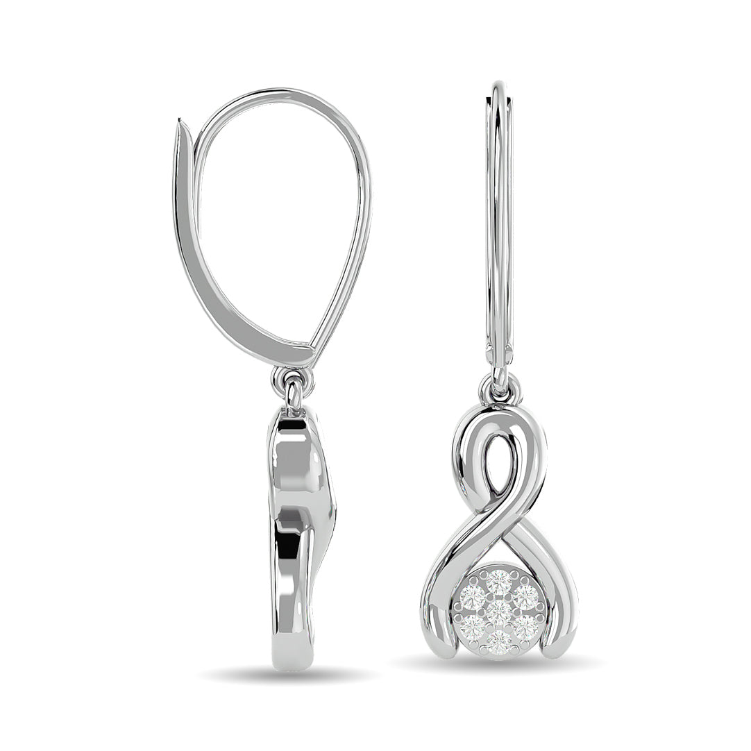 Diamond Fashion Earrings 1/6 Ct.tw in 10K White Gold