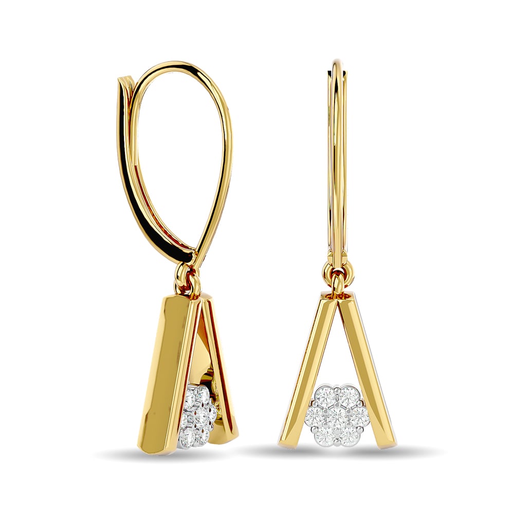 Diamond Fashion Earrings 1/10 Ct.tw in 10K Yellow Gold