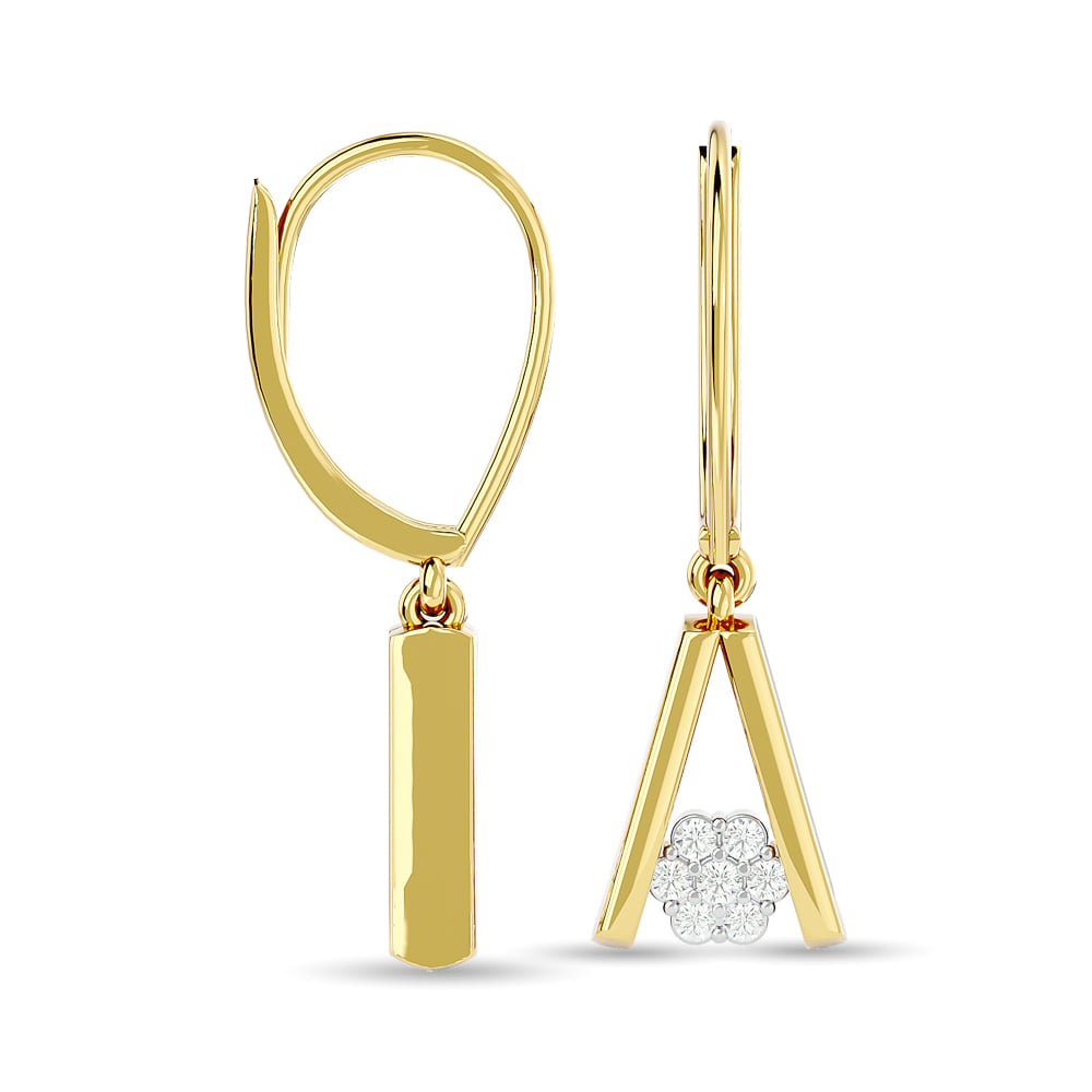 Diamond Fashion Earrings 1/10 Ct.tw in 10K Yellow Gold