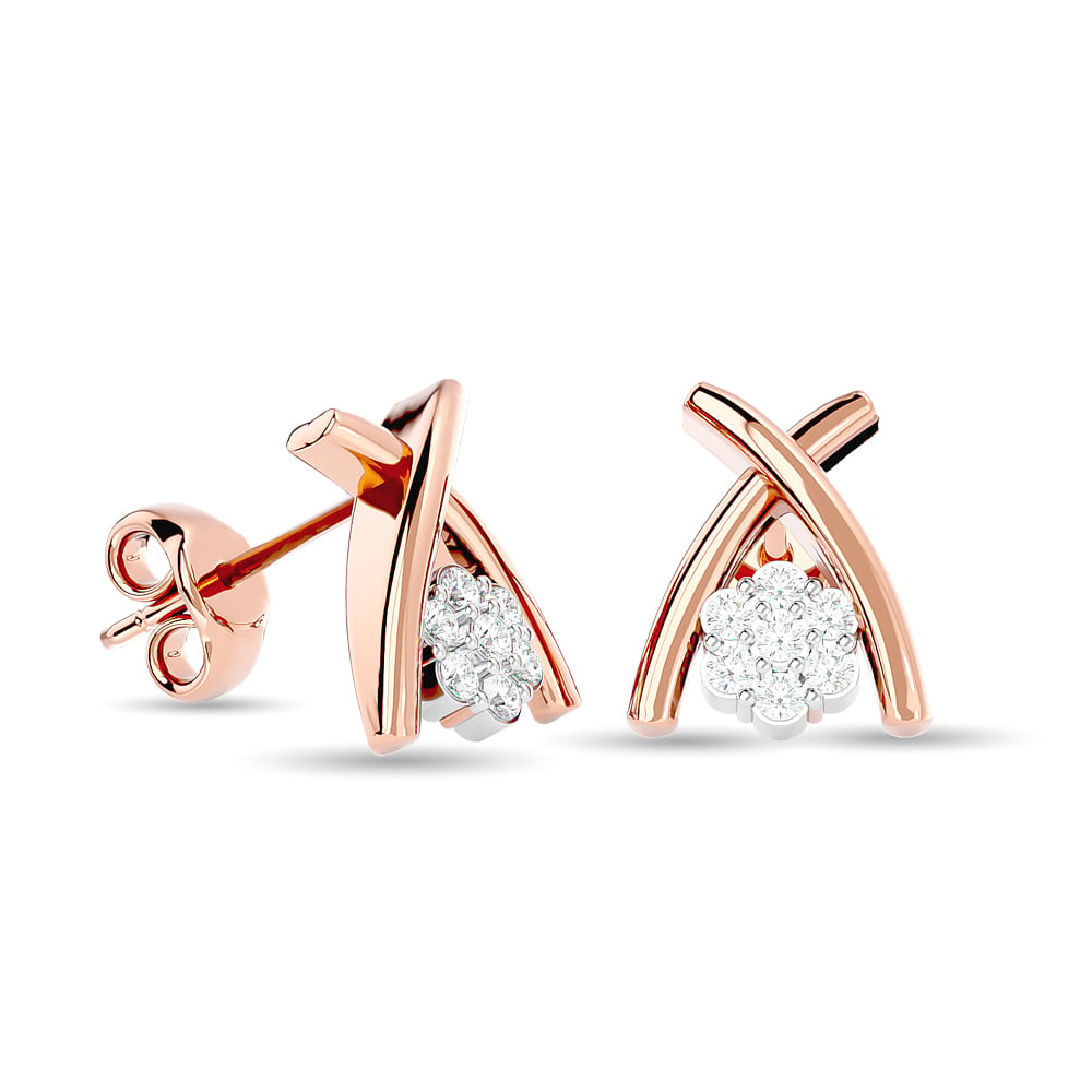 Diamond Fashion Earrings 1/10 Ct.tw in 10K Rose Gold