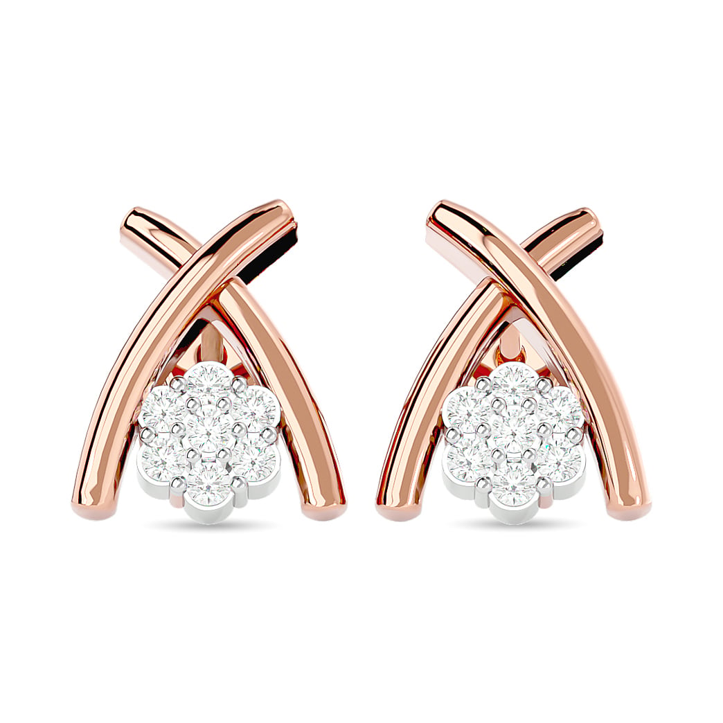 Diamond Fashion Earrings 1/10 Ct.tw in 10K Rose Gold