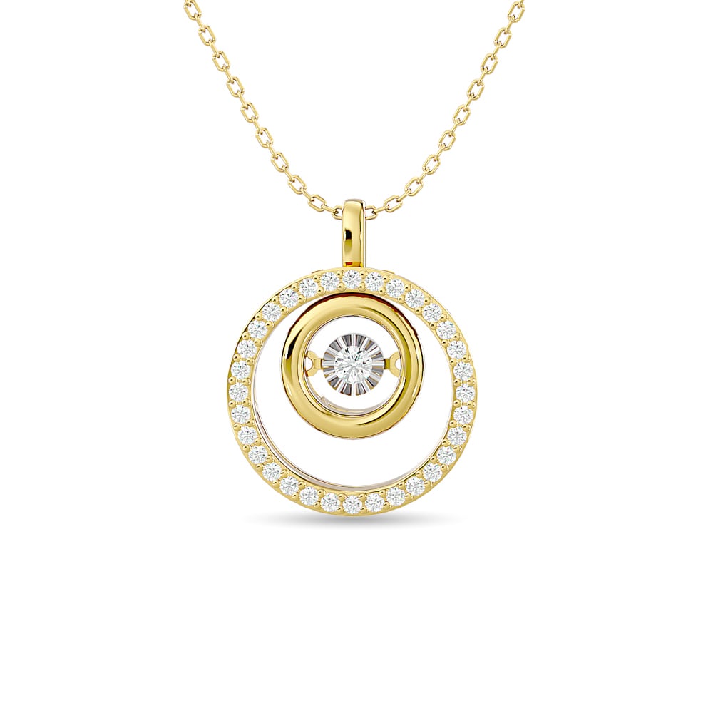 Diamond 1/4 Ct.tw Fashion Pendant in 14K Yellow Gold