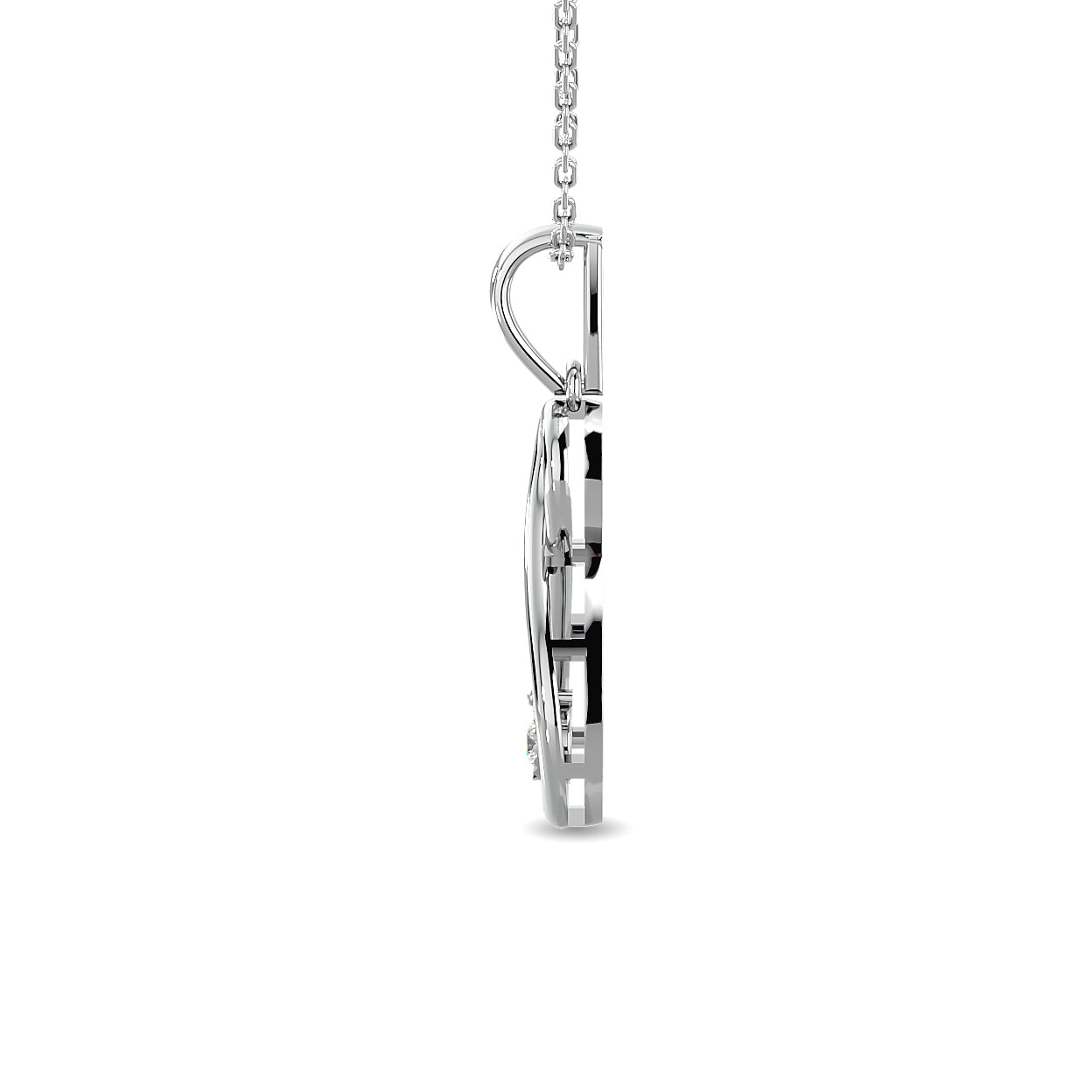 Diamond 1/20 Ct.tw Infinity Earrings in Sterling Silver