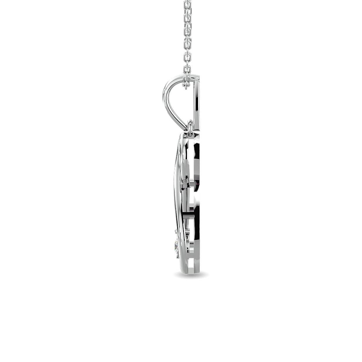 Diamond 1/20 Ct.tw Infinity Earrings in Sterling Silver