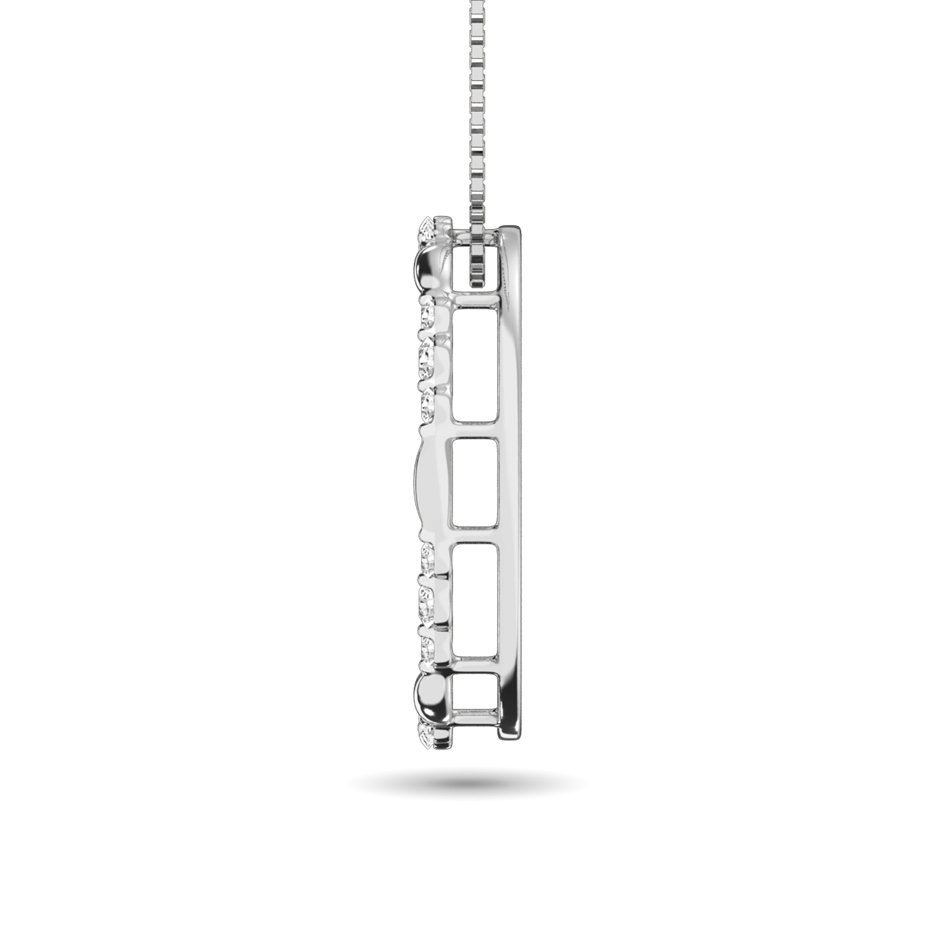 Diamond 1/4 Ct.tw Circle Pendant in 14K White Gold