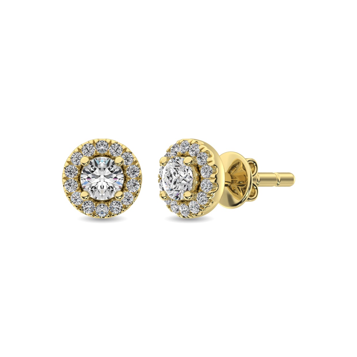 Diamond 1/4 Ct.tw Round Cut Fashion Earrings in 10K Yellow Gold