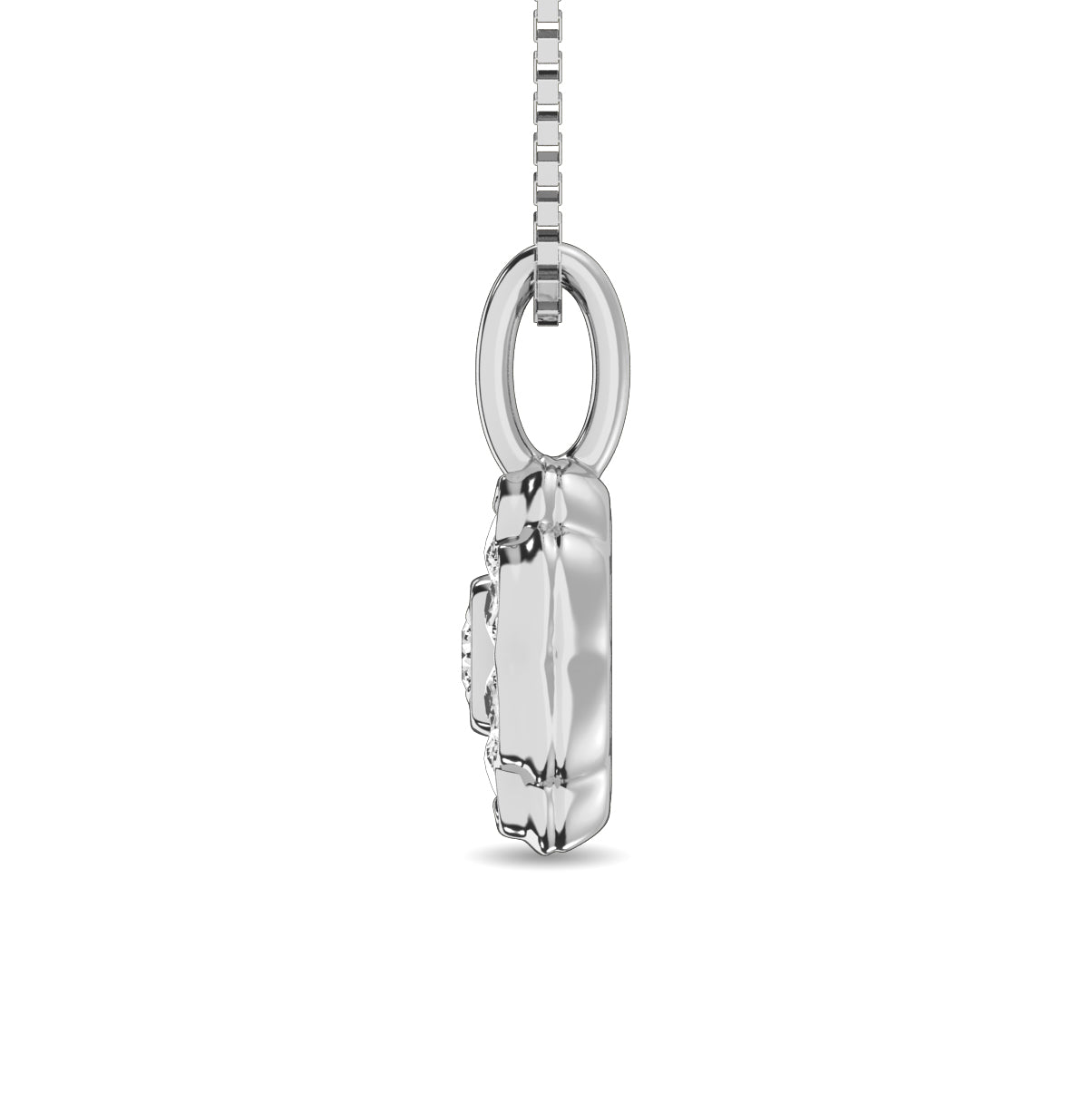 Diamond 1/4 Ct.tw Flower Pendant in 10K White Gold