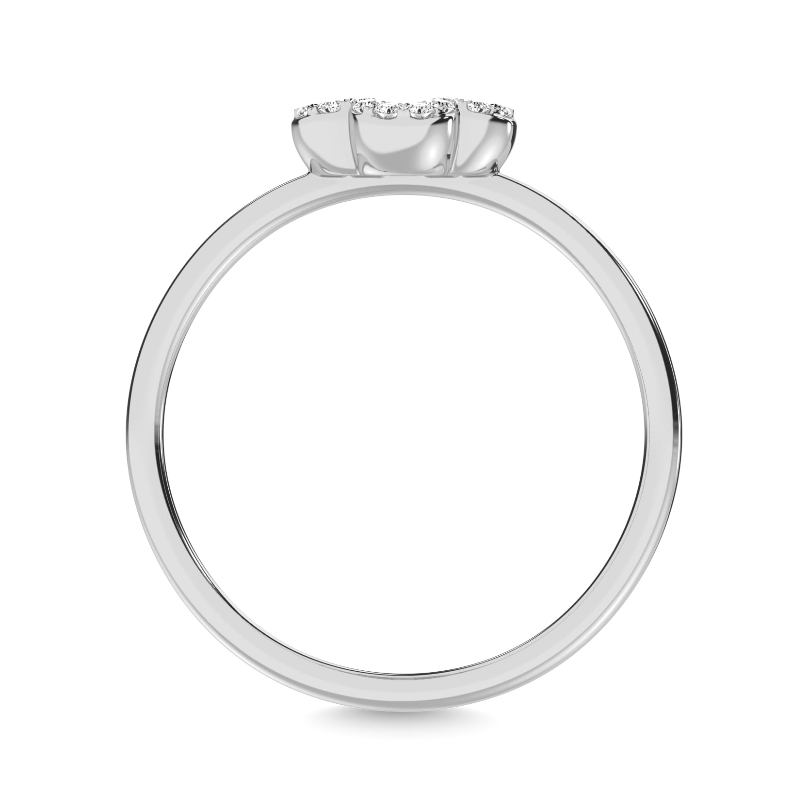 Diamond 1/4 Ct.tw Clover Ring in 14K White Gold
