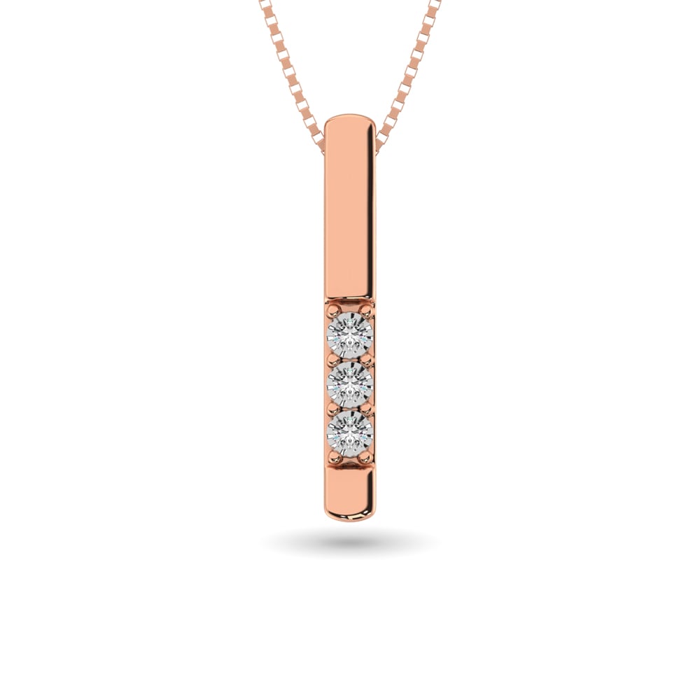 Diamond 1/20 Ct.tw Triology Pendant in 10K Rose Gold