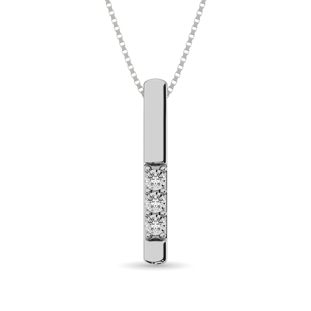 Diamond 1/20 Ct.tw Triology Pendant in 10K White Gold