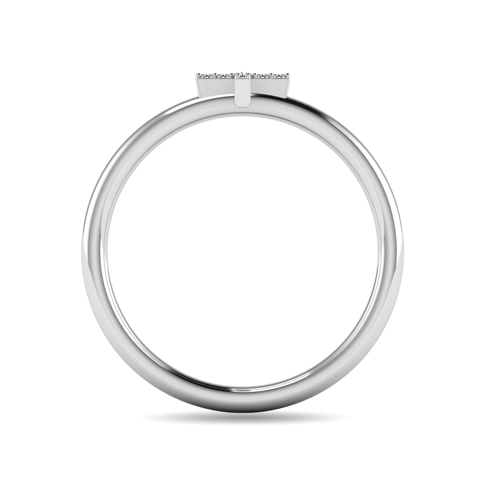 Diamond 1/20 Ct.tw Cross Ring in 10K White Gold