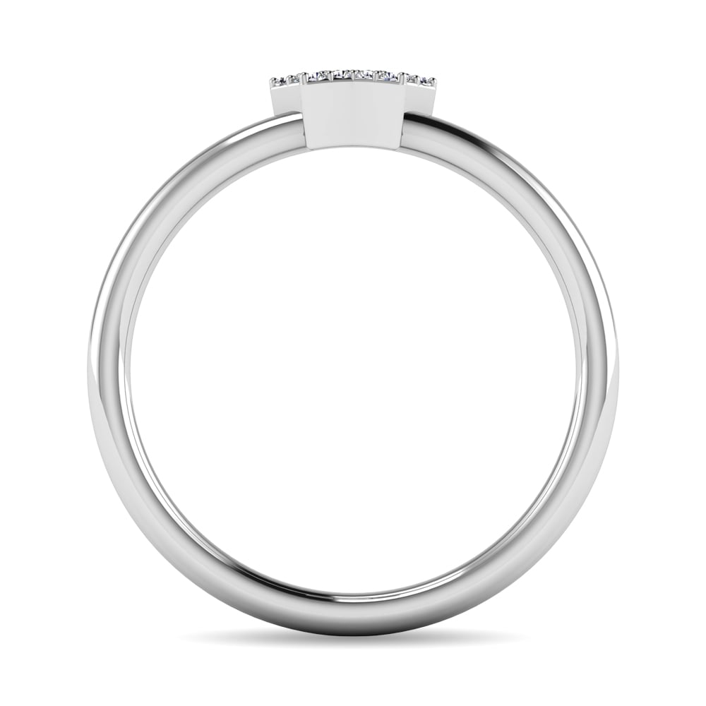 Diamond 1/20 Ct.tw Star Ring in 10K White Gold