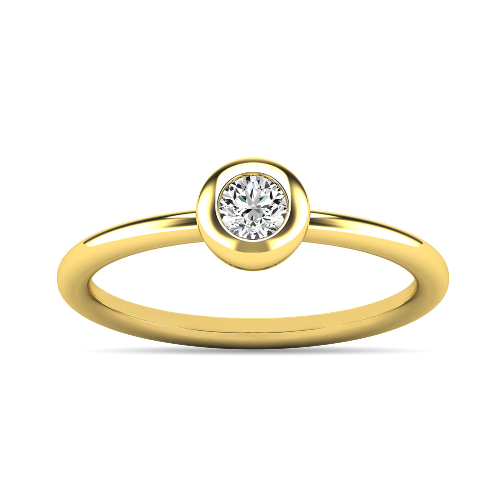 Diamond 1/10 Ct.tw Bezel Set Ring in 10K Yellow Gold