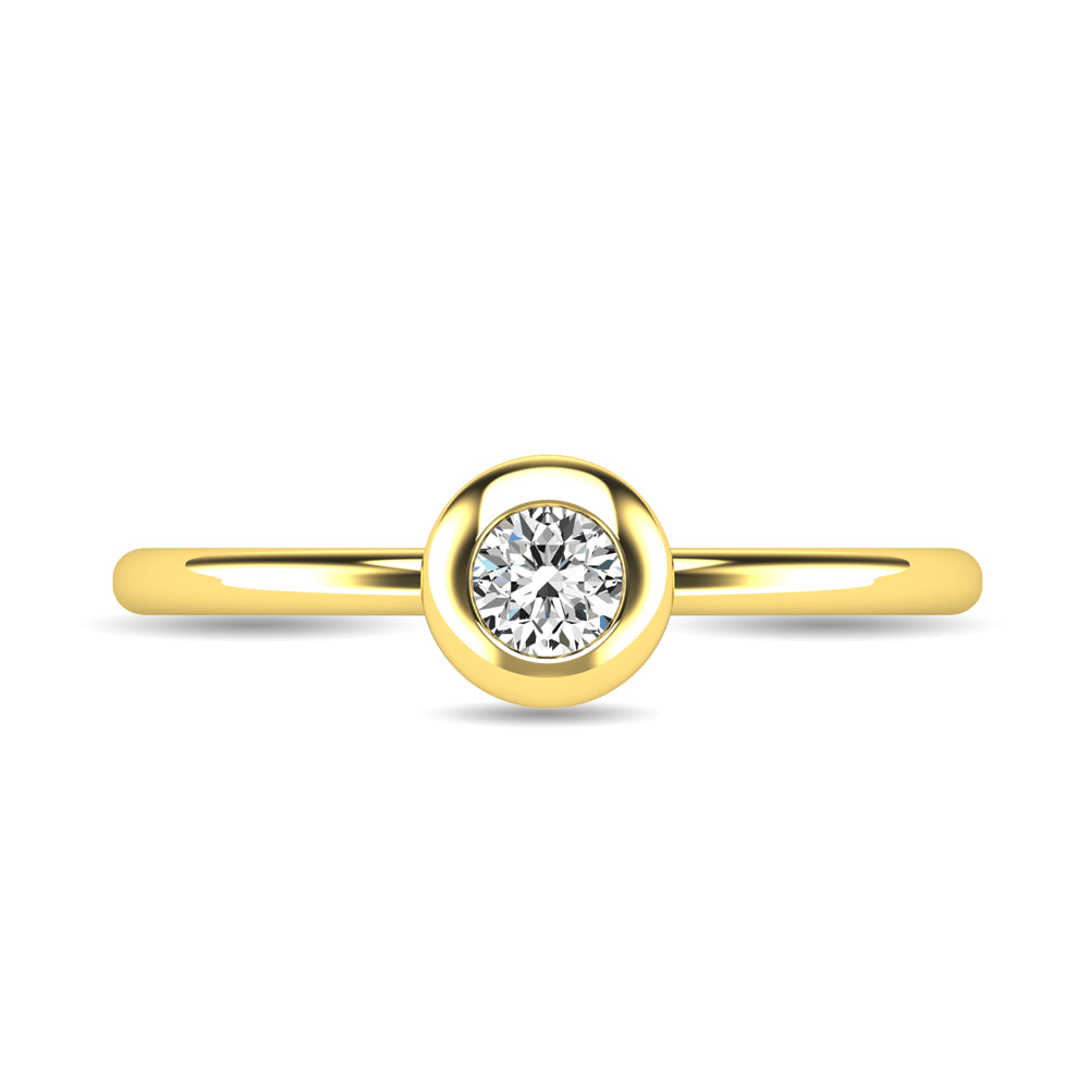 Diamond 1/10 Ct.tw Bezel Set Ring in 10K Yellow Gold