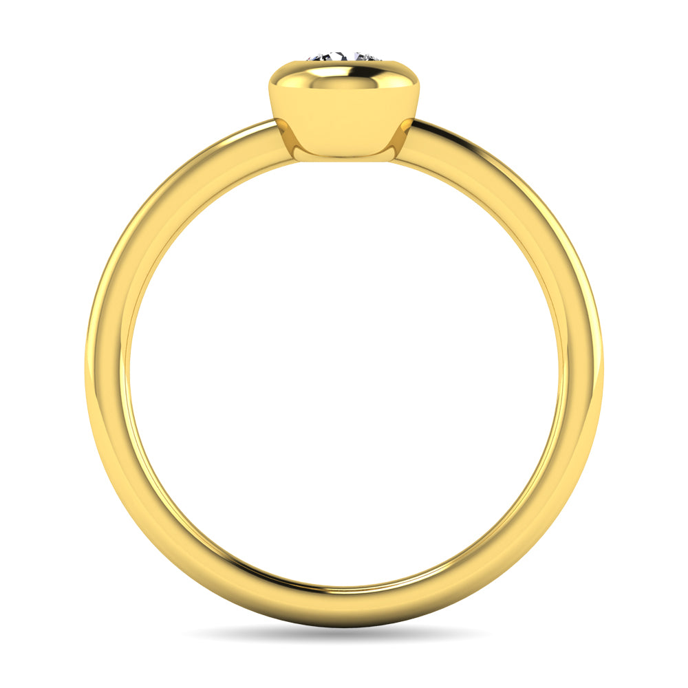 Diamond 1/10 Ct.tw Bezel Set Ring in 10K Yellow Gold