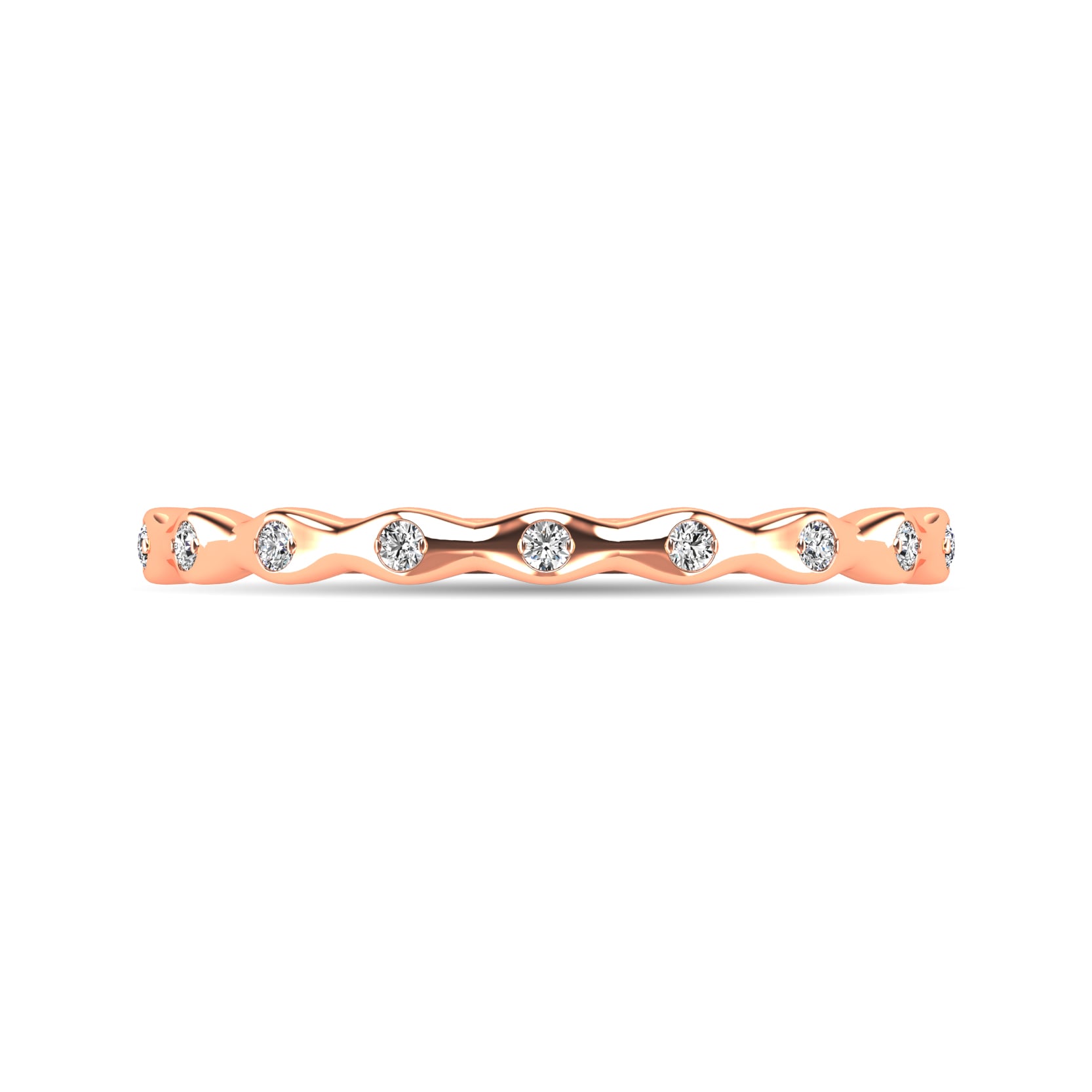 Diamond 1/10 Ct.tw Stackable Ring in 14K Rose Gold