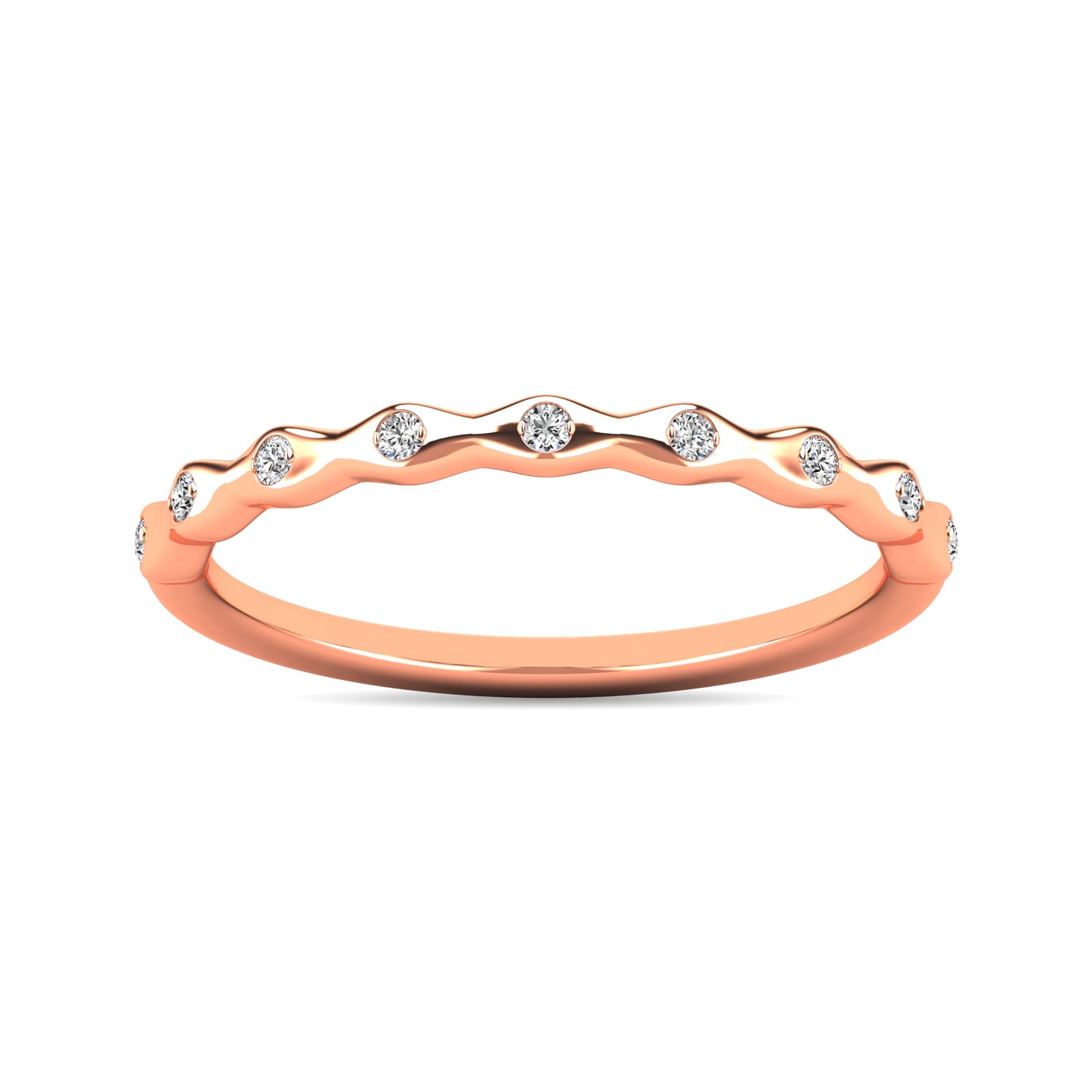 Diamond 1/10 Ct.tw Stackable Ring in 14K Rose Gold