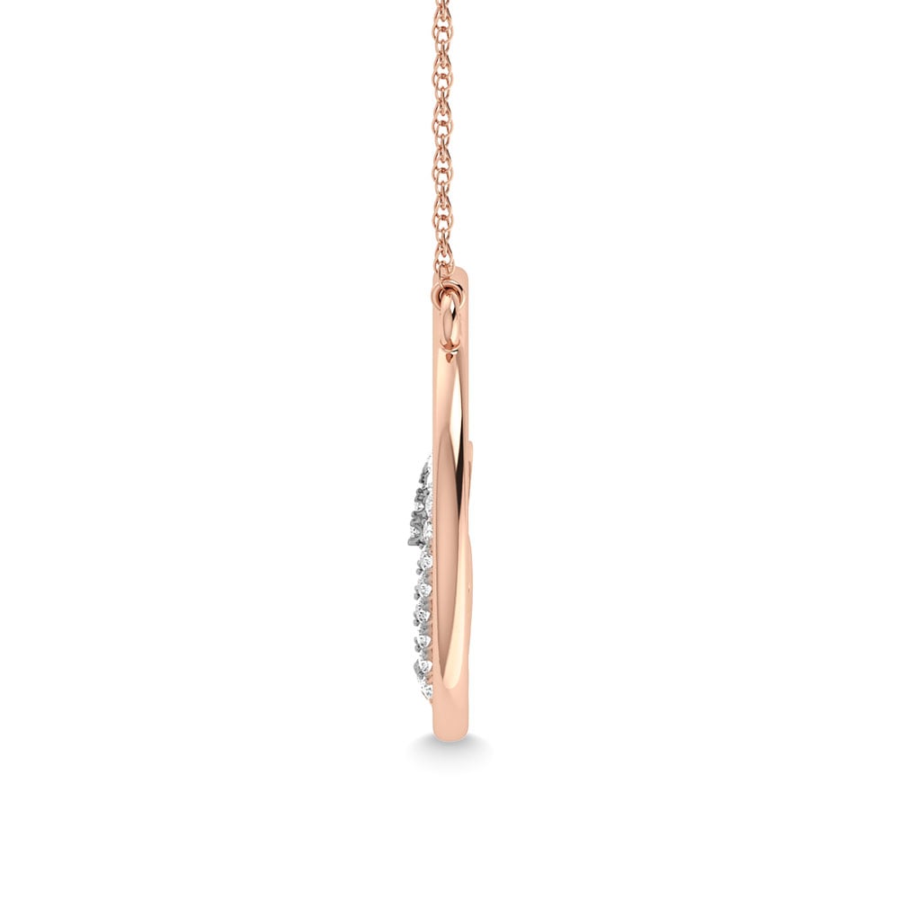 Diamond 1/20 Ct.Tw. Heart Pendant in 14K Two Tone