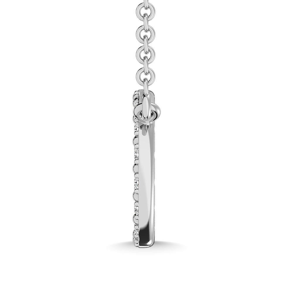 Diamond 1/20 Ct.Tw. Circle Shape Fashion Pendant in 925 Silver