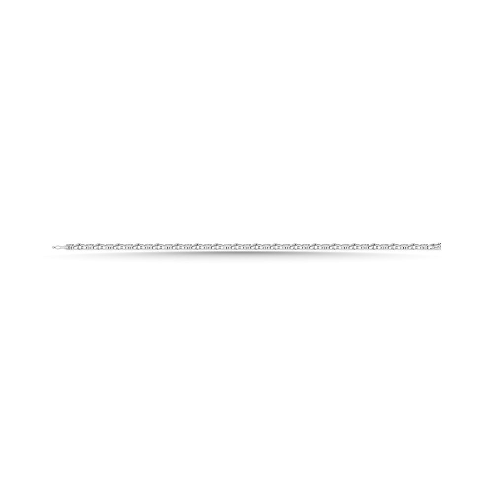 Diamond 1/4 Ct.Tw. Flower Fashion Bracelet in 925 Silver