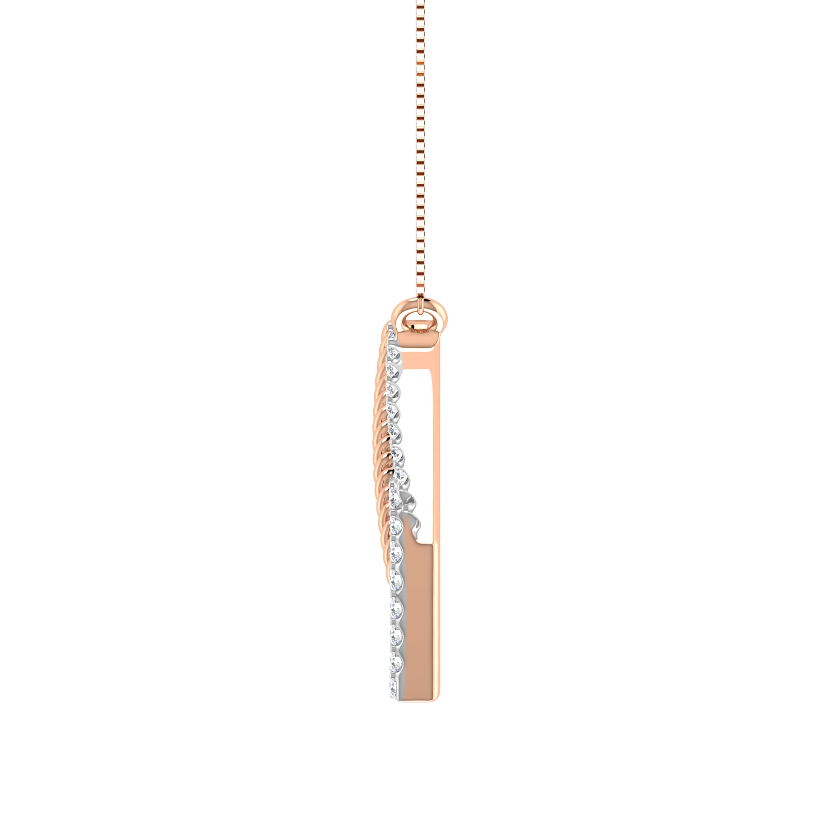 10K Two Tone Gold 1/6 Ct.Tw. Diamond Fashion Necklace