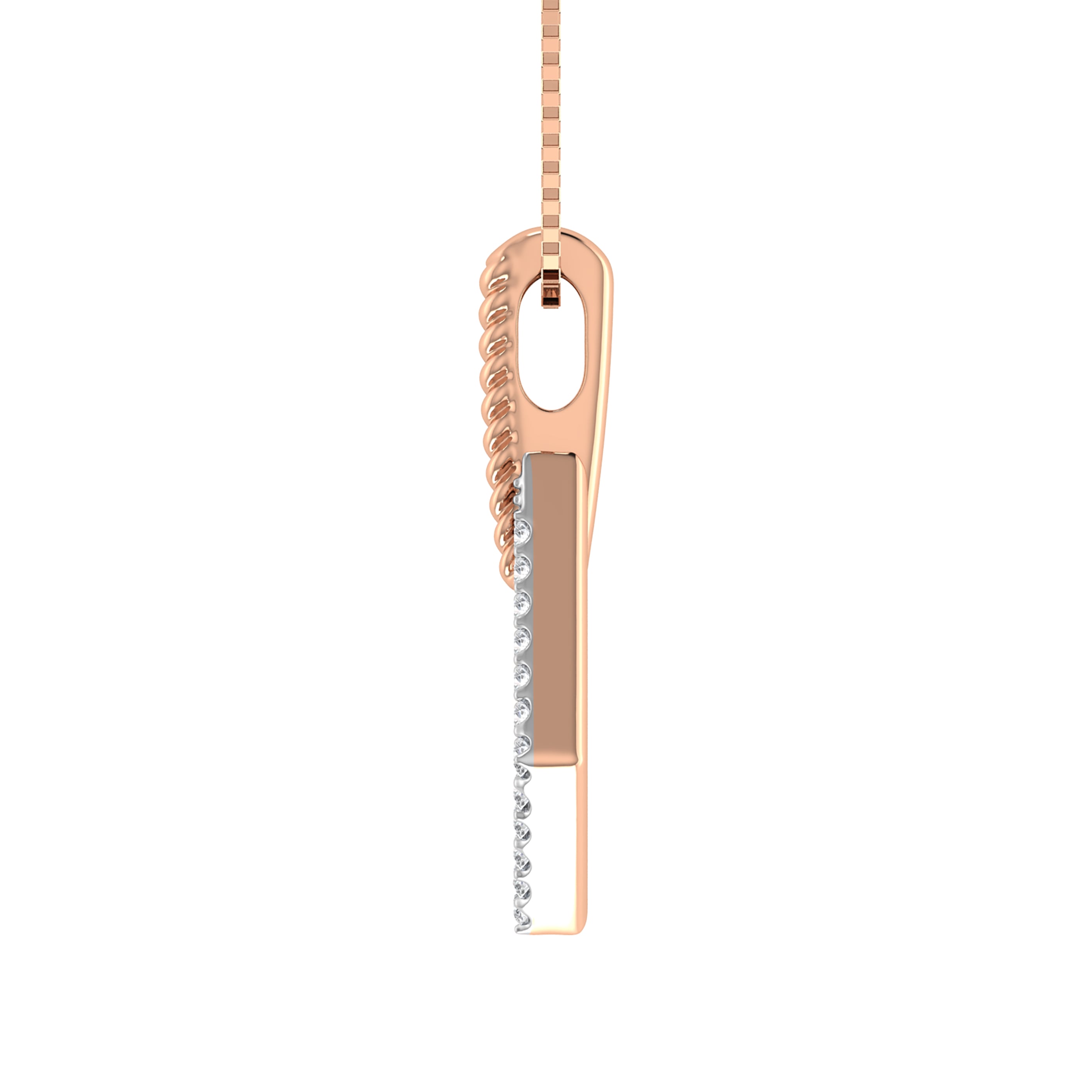 10K Two Tone Gold 1/10 Ct.Tw. Diamond Fashion Pendant