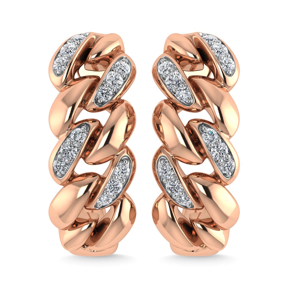 Diamond  1/10 Ct.Tw. J Earrings in 10K Rose Gold