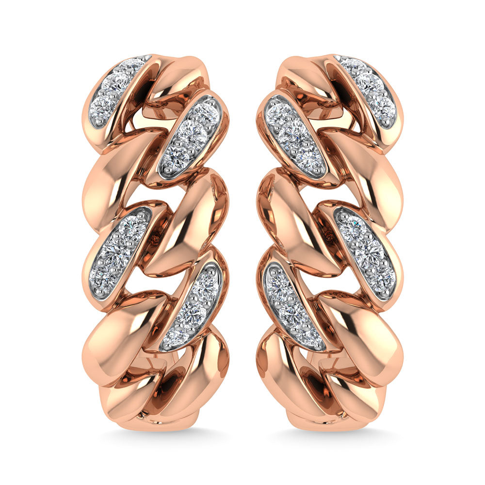 Diamond  1/10 Ct.Tw. J Earrings in 10K Rose Gold