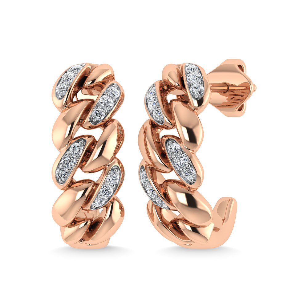 Diamond  1/10 Ct.Tw. J Earrings in 10K Rose Gold