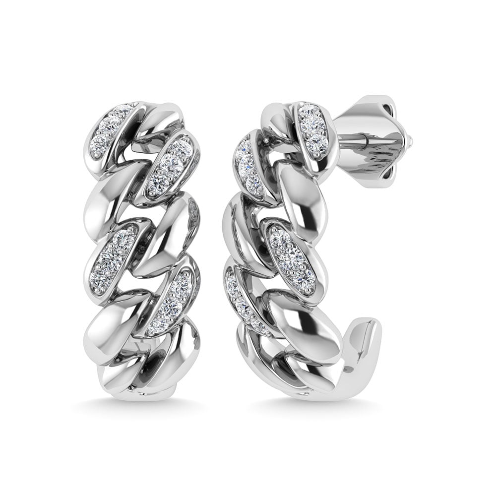 Diamond  1/10 Ct.Tw. J Earrings in 10K White Gold