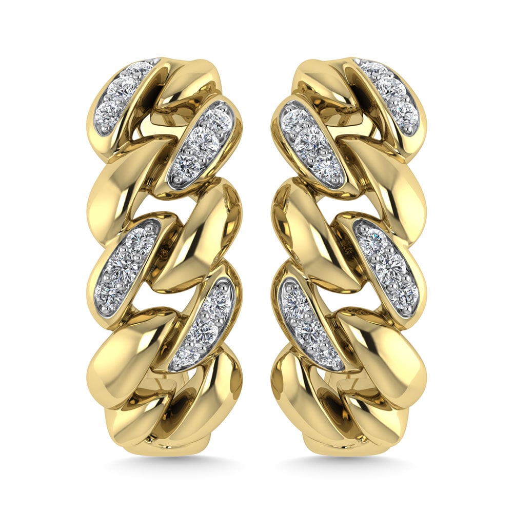 Diamond  1/10 Ct.Tw. J Earrings in 10K Yellow Gold