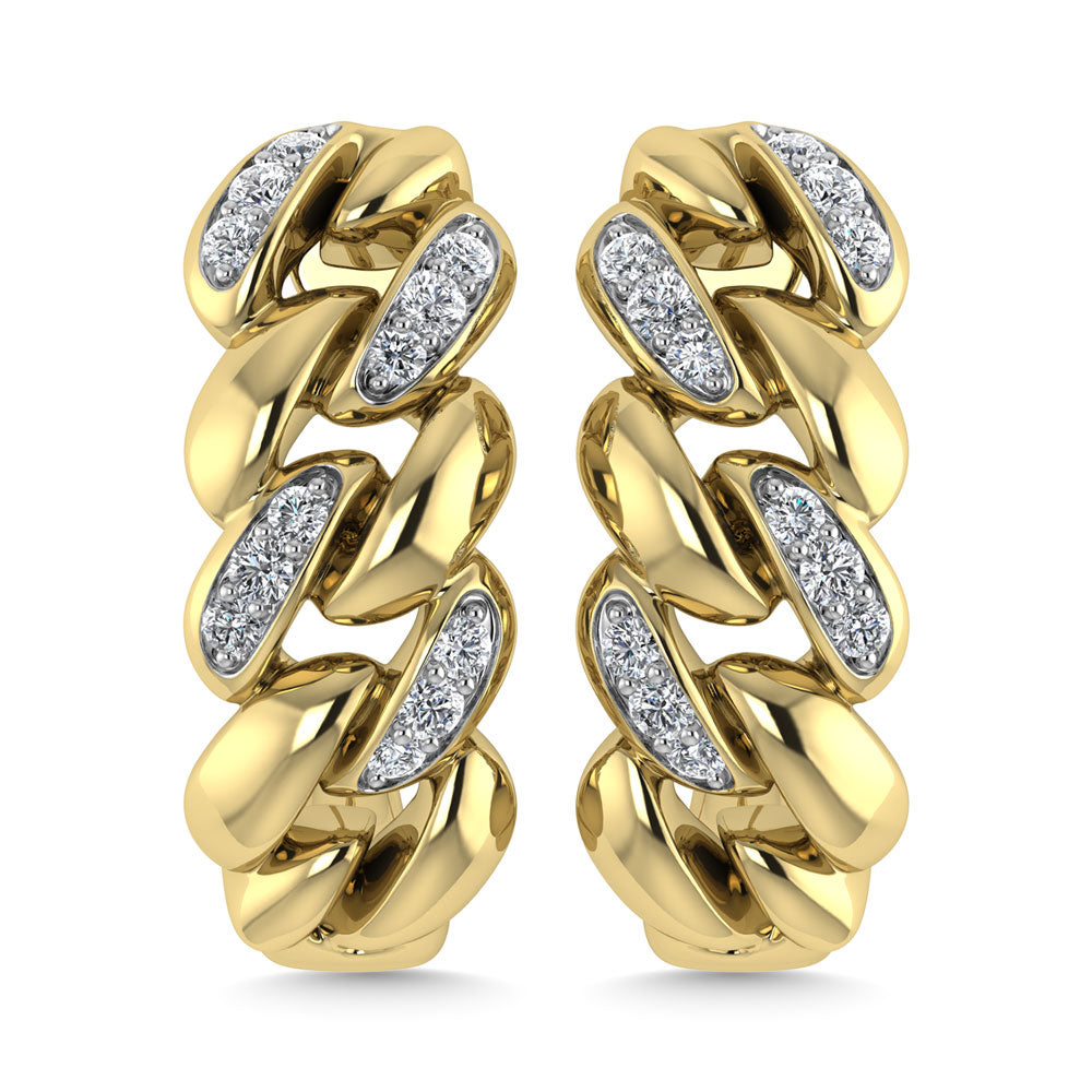 Diamond  1/10 Ct.Tw. J Earrings in 10K Yellow Gold