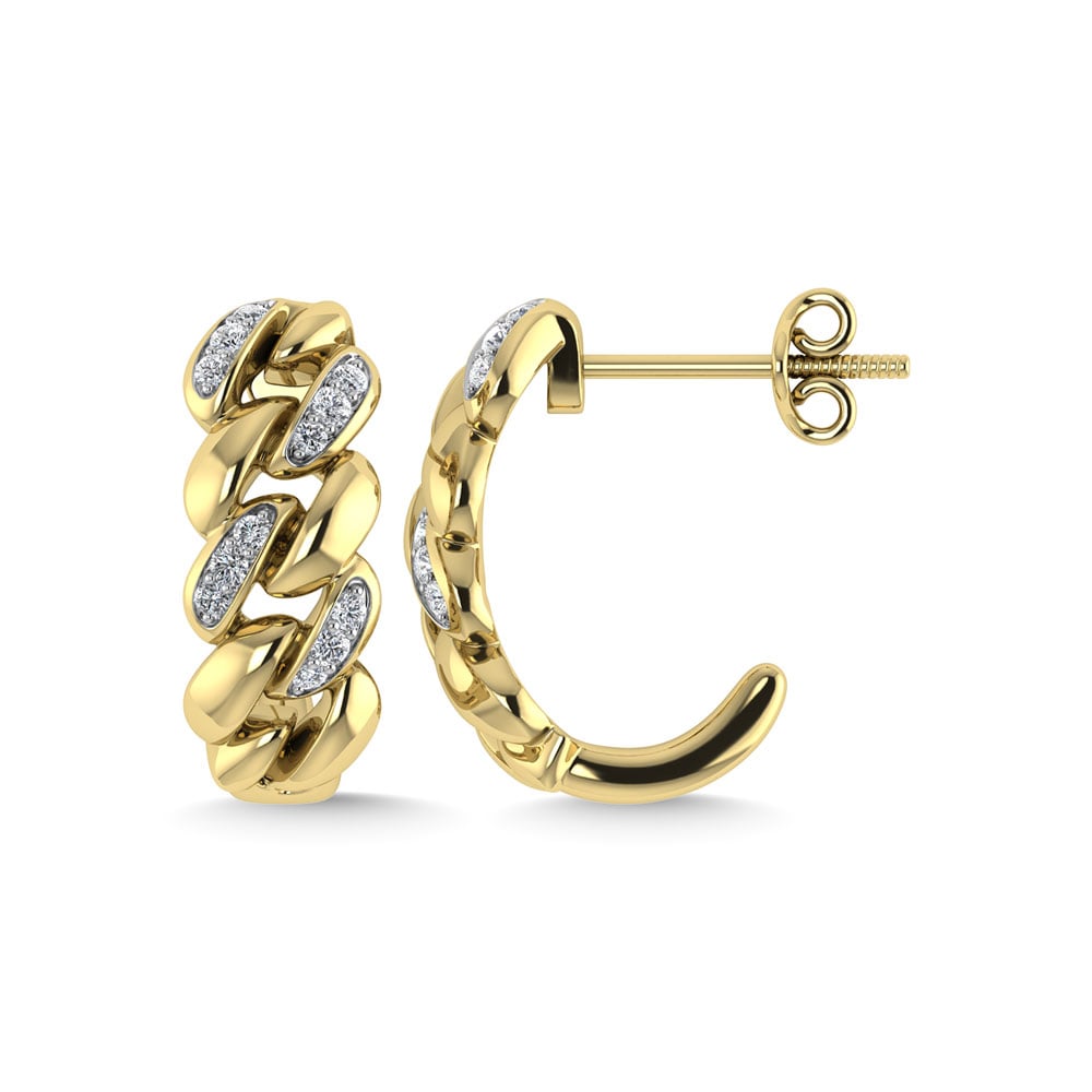 Diamond  1/10 Ct.Tw. J Earrings in 10K Yellow Gold