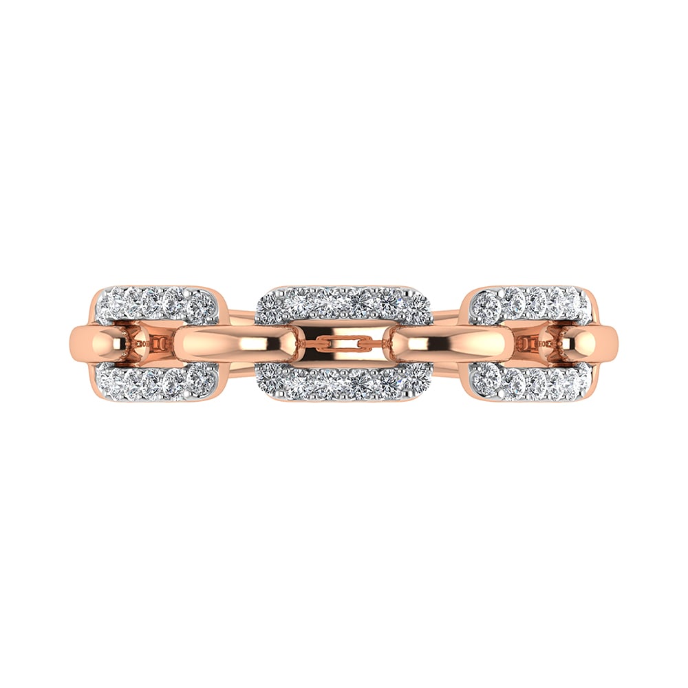 10K Rose Gold 1/4 Ct.Tw. Diamond Fashion Ring