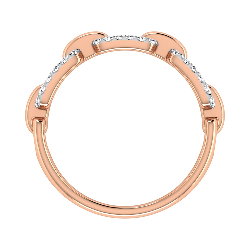 10K Rose Gold 1/4 Ct.Tw. Diamond Fashion Ring