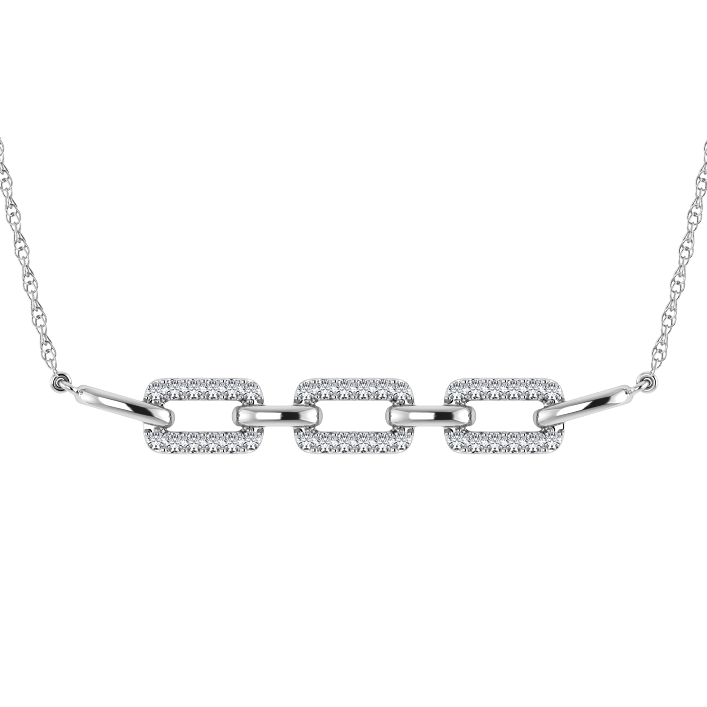 Diamond 1/5 Ct.Tw. Fashion Necklace in 10K White Gold