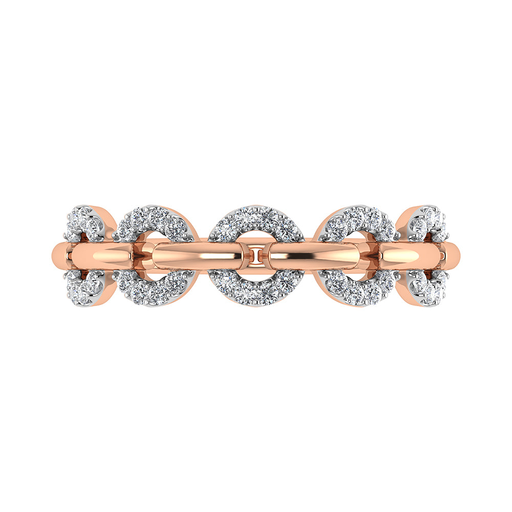 10K Rose Gold 1/6 Ct.Tw. Diamond Fashion Ring