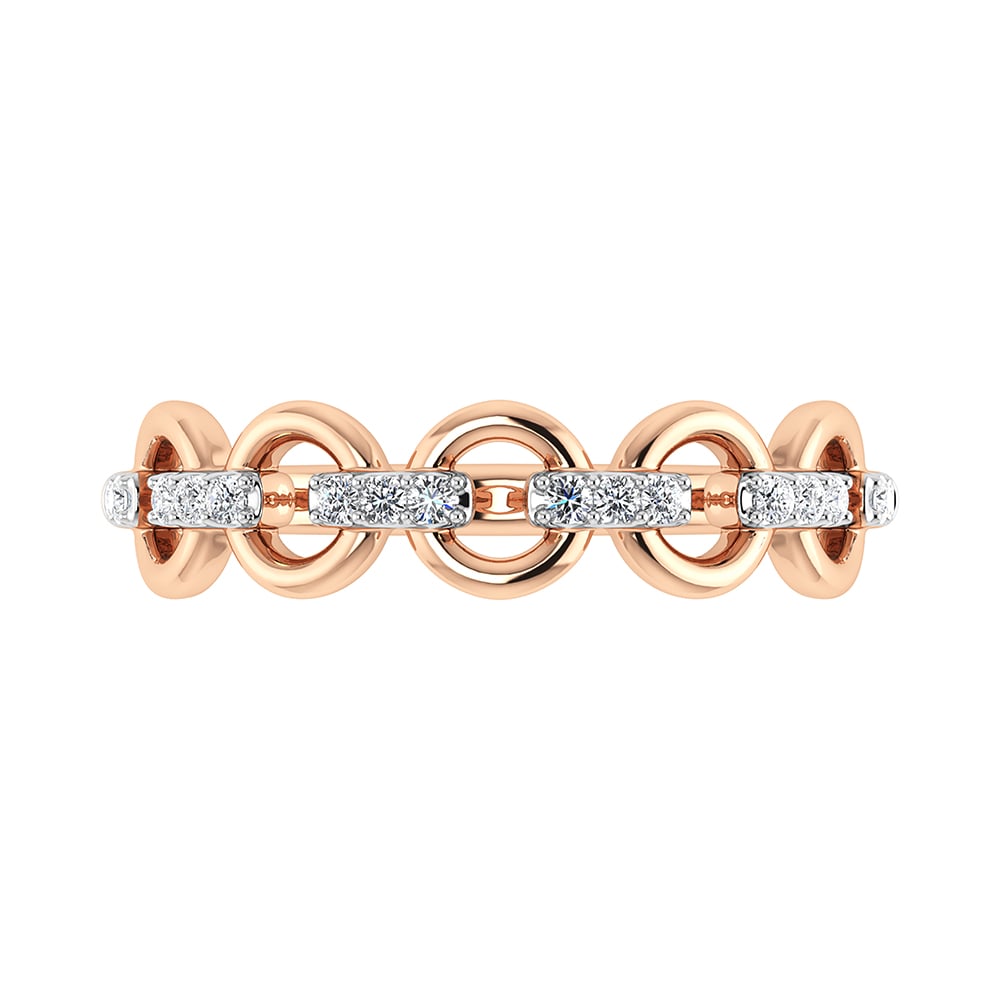 10K Rose Gold 1/10 Ct.Tw. Diamond Fashion Ring