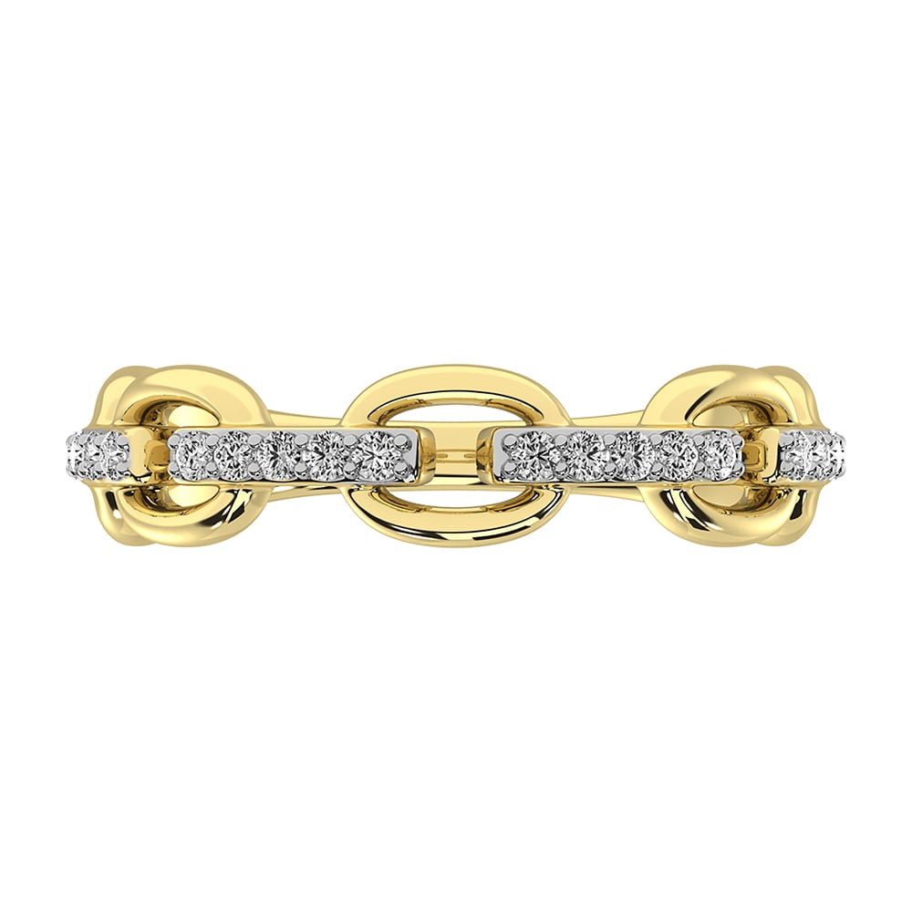 10K Yellow Gold 1/5 Ct.Tw. Diamond Fashion Ring