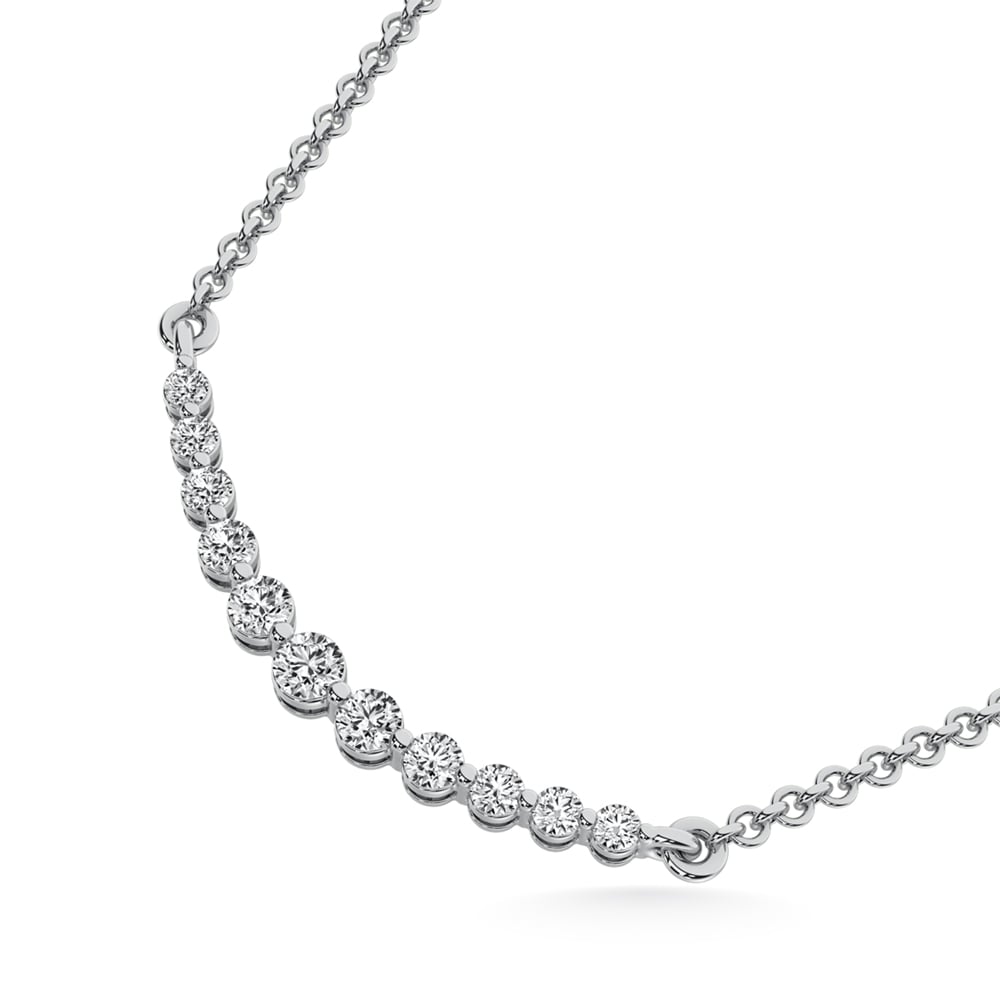 14K White Gold 1/4 Ct.Tw. Diamond Necklace