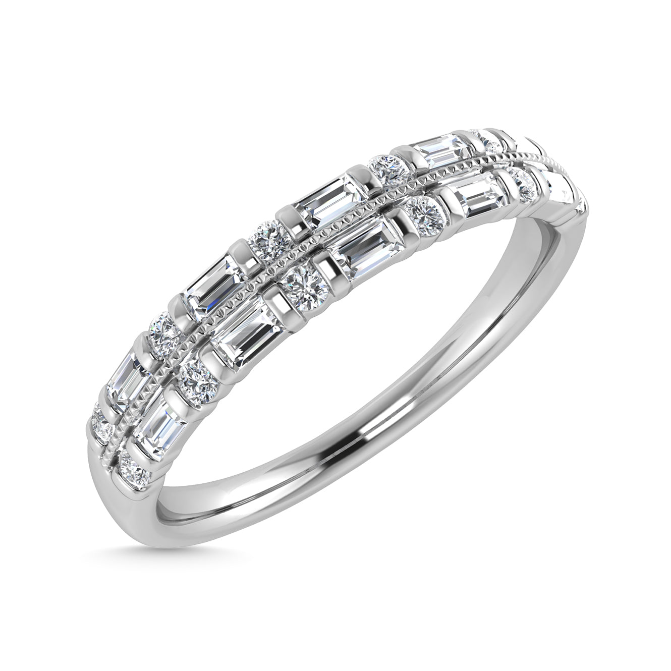 Diamond 1/4 Ct.Tw. Fashion Band in 14K White Gold