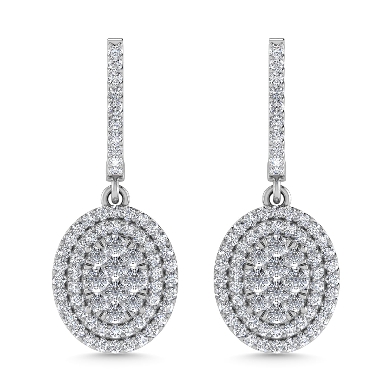 Diamond 1 Ct.Tw. Dangler Earrings in 14K White Gold
